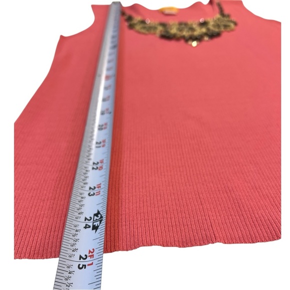 Ruby Rd Marrakech Beaded Sleeveless Top, Color Strwbry, Size XL - Picture 6 of 12